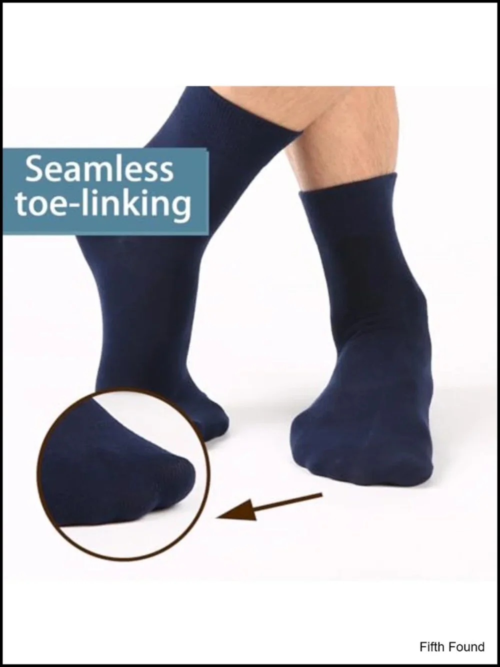 Mens Crew Socks 5 Pair Cotton Blend Breathable Casual Socks Soft Seamless Toe